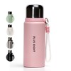 pluseight Insulated Water Bottle with Straw, 600ml Leak Proof 18/8