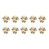 10Pcs Silk Flower Wreaths Centerpiece Artificial Flowers Candle Rings Cute