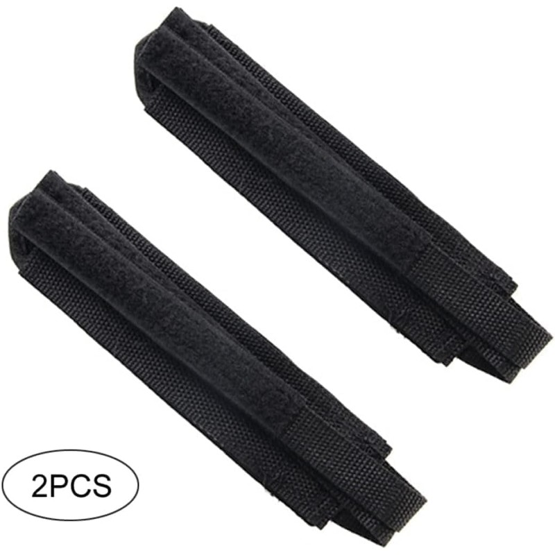 2 x Black Pedal Straps for Bike Pedals and Cleats