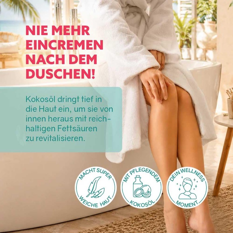 puremetics 3-in-1 Shower Fluff Tahiti: Monoi, Tiaré & Coconut, Limited
