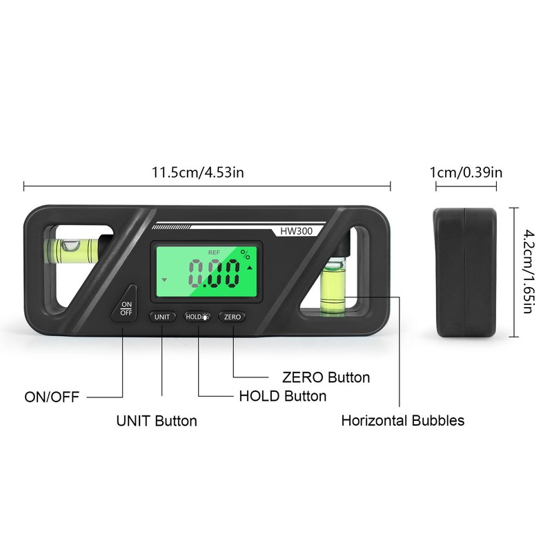 Mini Digital Level Angle Gauge Electronic Angle Finder Protractor Inclinometer