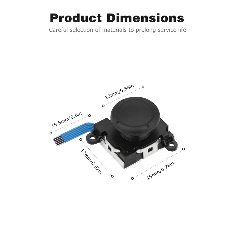 Repair Kit for Joycon Drift Joystick 2 Pack，Ancable 3D Analog