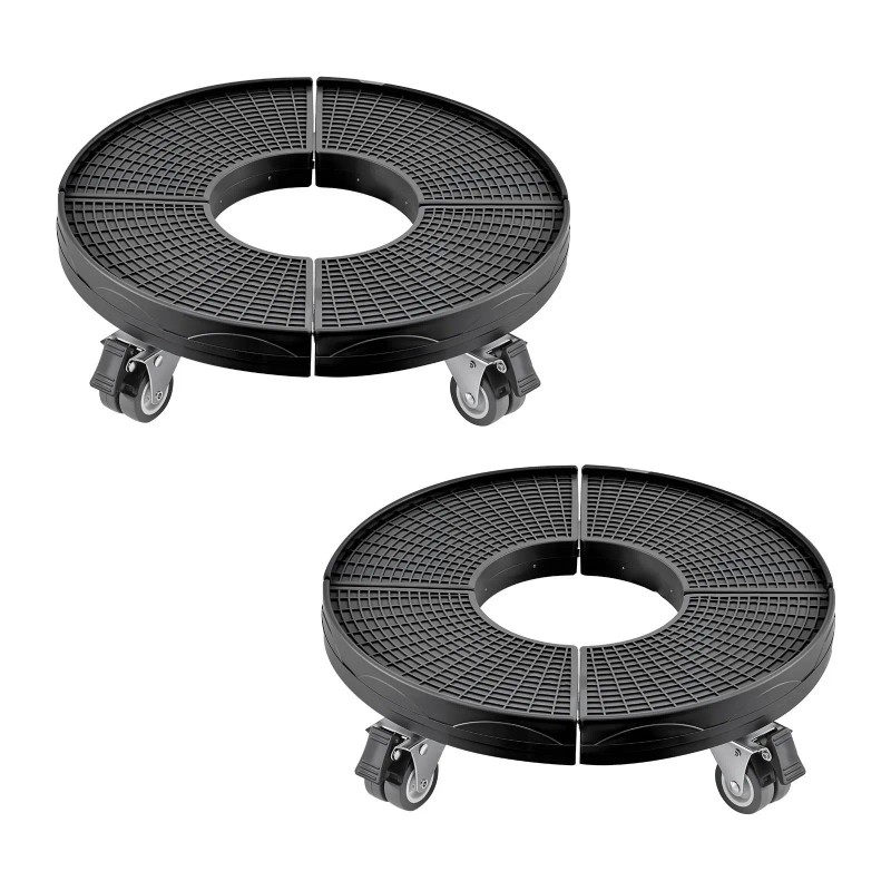 440lbs Weight Capacity Trash Can Dolly 4 Lockable Wheels 2
