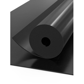 Babibobibibi 118”x40”x1/8” Rubber Sheet Roll Solid Neoprene Rubber Flooring Roll High Temperature Resistant Waterproof Easy to Cut for Gasket DIY Material,Workbench Mat,Sealing,Bumpers,Flooring, Black