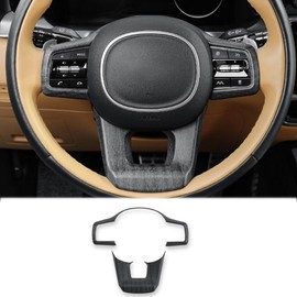 JUIVEEL Steering Wheel Panel Cover Trim Button Frame Cover Molding Sticker Compatible with Kia Carnival KA4 Sorento MQ4 Wood Grain Style ABS Accessories