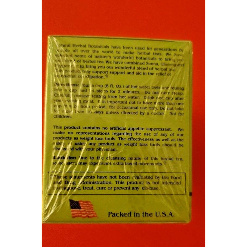 Teapot Brand 2 PACK PANAX HERBAL TEA DELIGHT CLEANSE TEA
