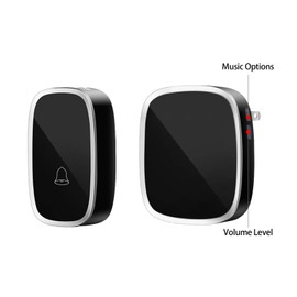 SK Depot® Wireless Doorbell, Waterproof Doorbell with LED Flash 1000 Feet Operating Range, 36 Melodies, 4 Level Volume Doorbell (1 Button + 2 RECEIVERS, Black)