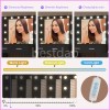 Yamissi Makeup Vanity Desk with Mirror & LED Lights Dressing