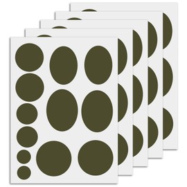 5 Sheets/60pcs Down Jacket Repair Patch, Round Self Adhesive Nylon Repair Patch Tape Washable Fabric Outerwear Repair Tape for Coats Down Jackets Tents Sleeping Bags(Olive Green)