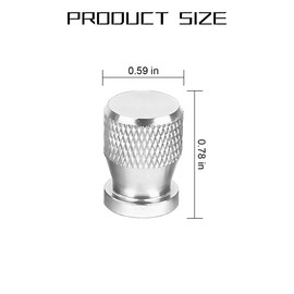 BELOMI Car Tire Valve Stem Caps, 4PCS Leak Proof Aluminum Alloy Vehicle Air Cover, Dust Proof Airtight Automotive Wheel Protector Accessories, Universal for SUV, Truck, Motorcycles (Silver)