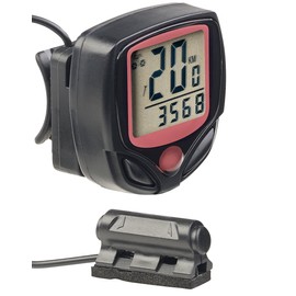 PEARL Sports Bicycle Speedometer: Digital 15-in-1 Bicycle Computer with LCD Display and Wheel Sensor, IP44 (Bike Speedometer, Bicycle Speedometer, Bicycle Computer Speedometer)