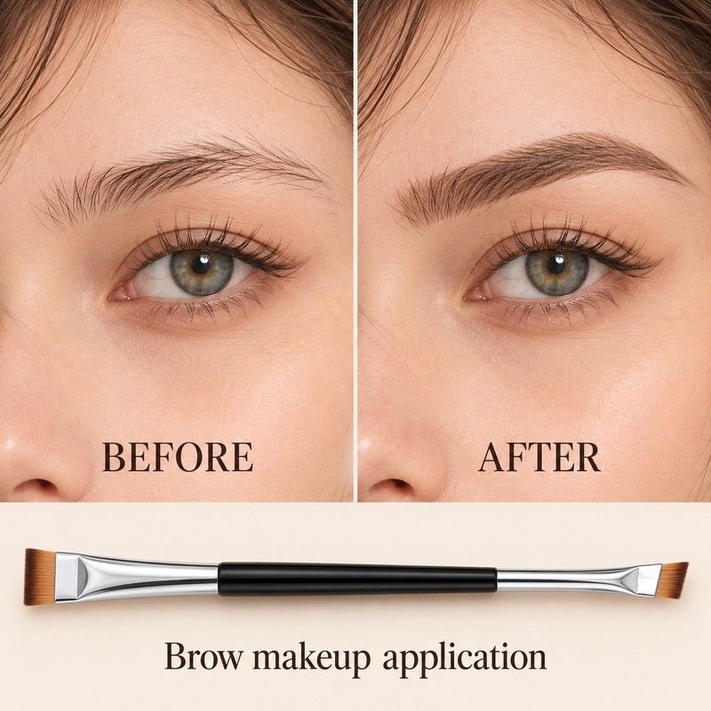 Professional Eyebrow Brush Eyeliner Angled Flat Head Blade Eye Liner