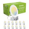 DAMINY 12 Pack 6 Inch LED Recessed Lighting with Junction