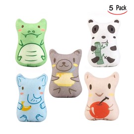 Jzhen 5 Stück Katzenspielzeug Katzenminze Spielzeug Katzenminze Kissen Plüsch Spielzeug Kratzen Spielen und Kauen Spielzeug für Katze