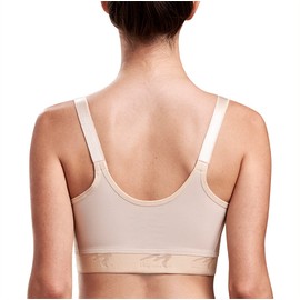 MARENA Caress Low Coverage Pocketed Bra - Compression Support Mastectomy Bra Beige