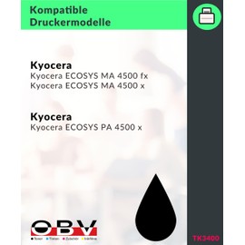 OBV Compatible Toner to Replace Kyocera TK-3400 TK3400 for Ecosys PA4500x MA4500fx MA4500x - Black