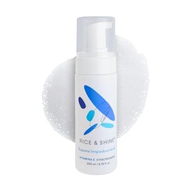 RICE  SHINE  Limpiador Facial en Espuma  Jabon Facial con 60 más Vitamina E que el Aceite de Argán - 100 Natural  Desmaquillante e Hidratante Facial  
