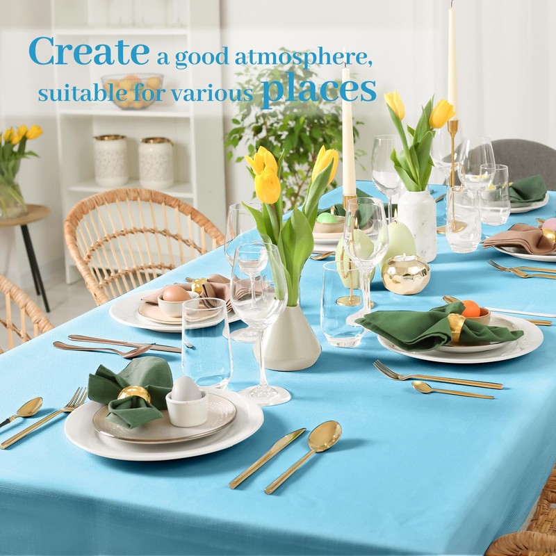 Bouiexye Pack of 4 Disposable Tablecloths, 137 x 274 cm,