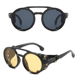 Felimoa Sunglasses Steampunk Style, Retro Style, Fashion, Set of 2 Colors