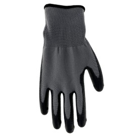 Boss Kid's Polyurethane Coated Work Gloves, Enhanced Grip, High Dexterity, Water Resistant, Comfort, Gray/Black, Youth, (B33021-Y)