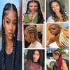 Mscat 20 Inch 8 Packs Pre Stretched Braiding Hair Brown
