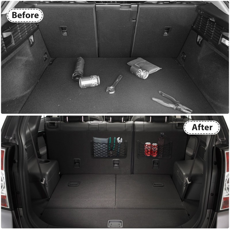 4 Pcs Storage Nets for Campervans, Elastic Trunk Storage Bag