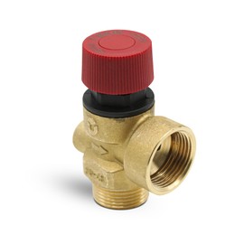 DOJA Barcelona Boiler safety valve thread, pack of 1, 1/2 inch, 7 bar, heating safety valve, water pressure valve, pressure regulator for oil boilers, relief valve, replacement parts, thermal