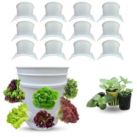 12pcs Hydroponic Vertical Gardening Kit – DIY Bucket Planter System for Herbs, Lettuce, and Vegetables – Made in USA – Space-Saving Indoor/Outdoor Garden Solution