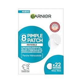 Garnier Pimple Patch Invisible. Parches para piel con tendencia al acné que reducen las imperfecciones en 8 hrs. Clínicamente Probado [Parche Hidrocoloide], 22 pzs. 10 x 12mm. Cruelty Free. Vegano