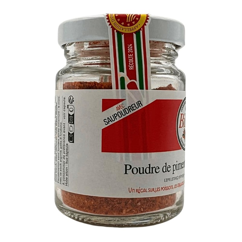 Piment D'Espelette French Red Chilli Powder 40 g Jar Basque