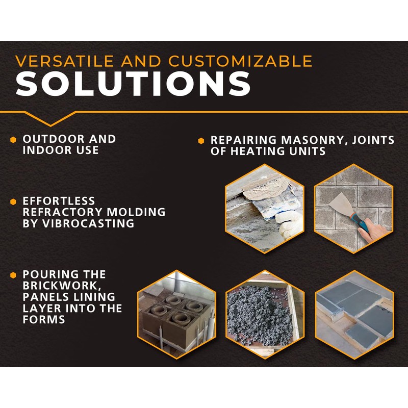 FireCast Castable Refractory Cement Mix 3110 Degree Fahrenheit 10 Lbs