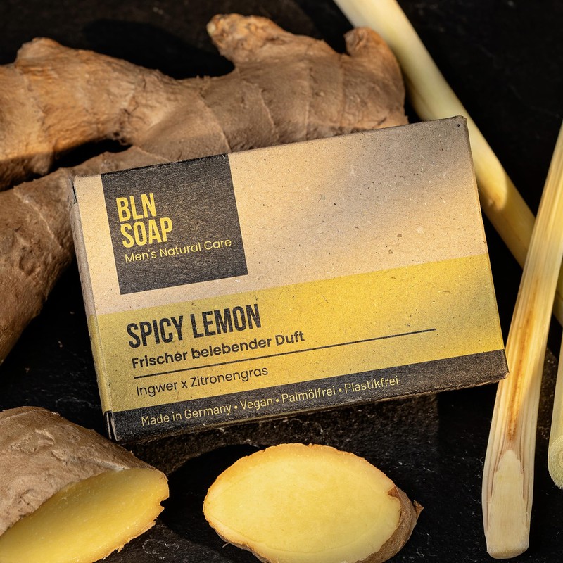 BLN SOAP Spicy Lemon - Lemongrass & Ginger Men's Soap: