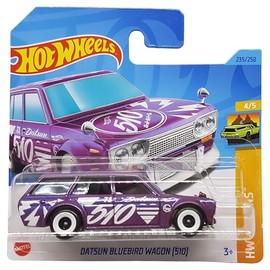 Hot Wheels - Datsun Bluebird Wagon [510] - HW Wagons 4/5 - HKH72 - Short Card - Nissan - Purple Metallic - Mattel 2023