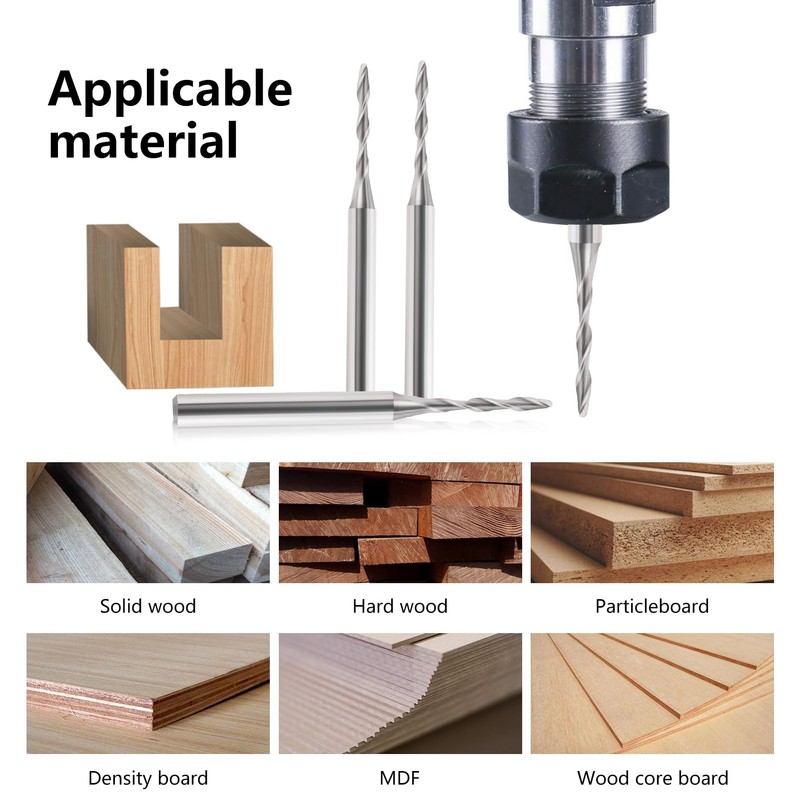 EU_HOZLY 6x22mm 2 Flute Carbide Ball Nose End Mills CEL