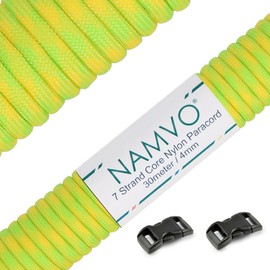 Namvo 550 Paracord Mil Spec Type III 7 Strand Parachute Cord Total Length 100 ft / 30 Metres - Green