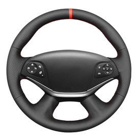 MEWANT Hand Stitch Black Artificial Leather Steering Wheel Cover for Chevy Impala 2014-2020 Car Interior Accessory