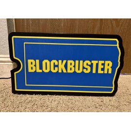 Light Up Blockbuster Video Decoration Sign Extra Large XXL 14” Wide