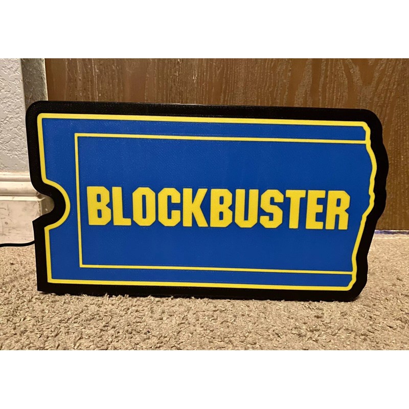 Light Up Blockbuster Video Decoration Sign Extra Large XXL 14”