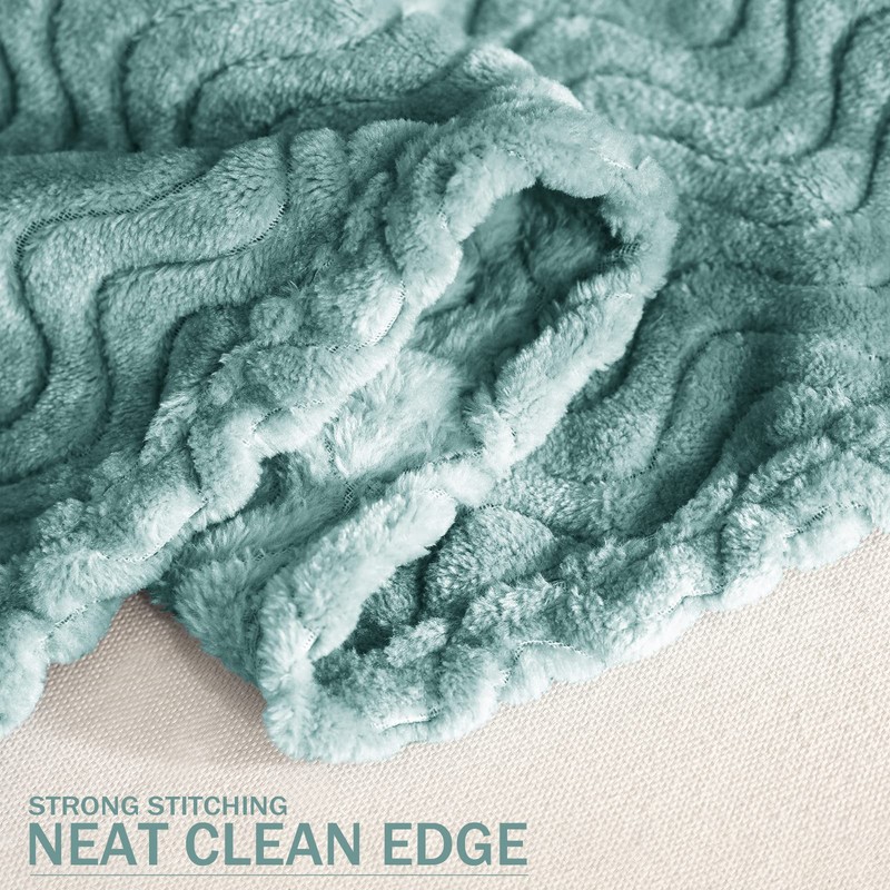 Exclusivo Mezcla Large Flannel Fleece Throw Blanket, 127x178 CM Sofa