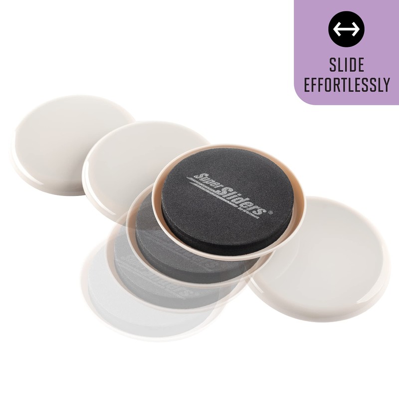SuperSliders 4703495K Reusable Furniture Sliders for Carpet- Quickly and Easily