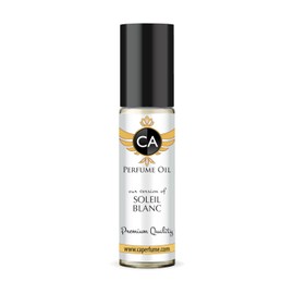 CA Perfume Impression of Soleil Blanc Unisex Eau De Parfum Amber Floral Scent Long Lasting Unisex Fragrance Travel Size TSA Ready for Day and Night Wear 0.33 Fl Oz 10ml