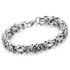 Cupimatch Men's Stainless Steel Square Mechanic Style Link Chain Bracelet