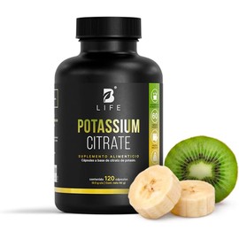 B Life Citrato de Potasio 120 cápsulas con 800mg de Potasio