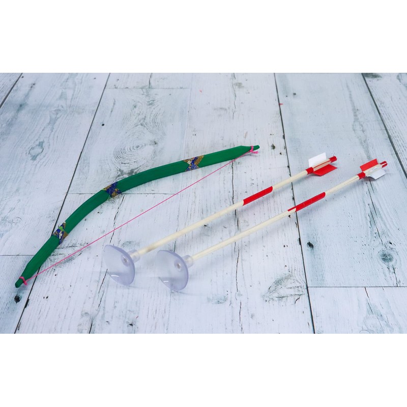 Japanese Traditional Wooden Toy Bow and Arrow Set