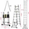 Telescopic Ladders A-Frame Ladder 5m(2.5m+2.5m) Extension Ladders with One Button