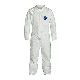 Clean All Products TY120SWH - Large Clean All Products White Microporous Coveralls, Zipper Front, 25/cs -Large