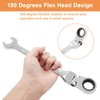 Piutouyar 22mm Flex-Head Ratcheting Wrench, Professional Metric Ratchet Wrench Combination