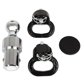 WHEELTECH Trailer Gooseneck Hitch Ball Kit 60638 Gooseneck Ball Safety Chain Kit Compatible with 2013-2024 for Dodge RAM 2500 for RAM 3500