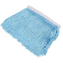 10 Yards Tassels Trim Fringe Lace for Clothes Accessories and Latin Wedding Dress and DIY Lamp Shade Decoration (14cm / 5.5in)(Sky Blue)