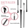 5 Pack Eyeliner Brushes Angled Eyebrow Concealer Brushes Ultra Thin